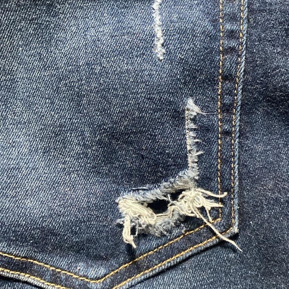 Blue Ankle Cropped Distressed Jeans - Picture 3 of 3